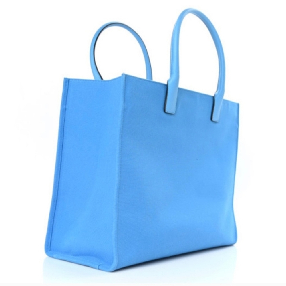 Versace La Medusa Blue Women's Canvas Logo Tote RETAIL $1922 (COA incuded) - Picture 3 of 14